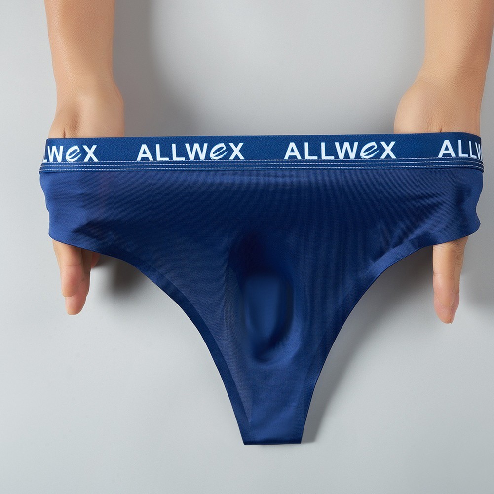 Men Ice Silk Smooth Underwear Bulge Pouch Seamless Knickers G-string Thongs New