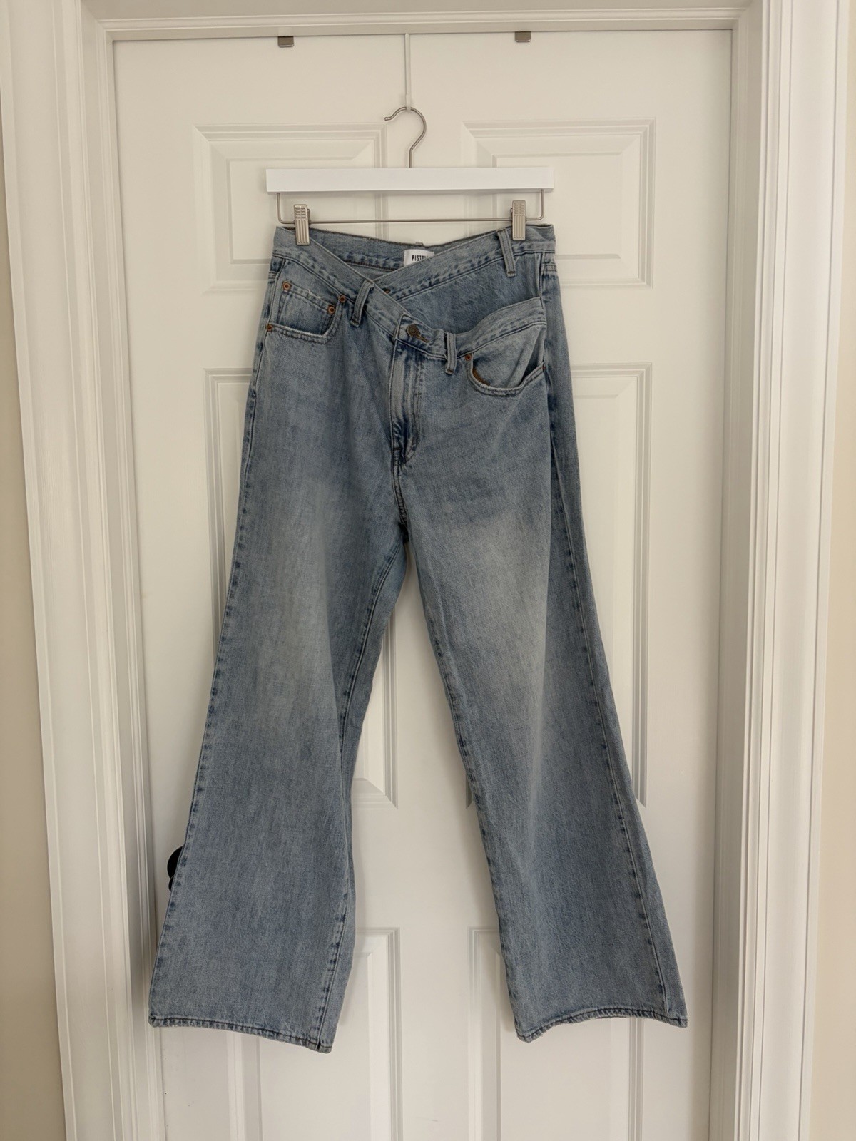 PISTOLA Women’s Bootcut Jeans Light Wash Blue Denim High Rise