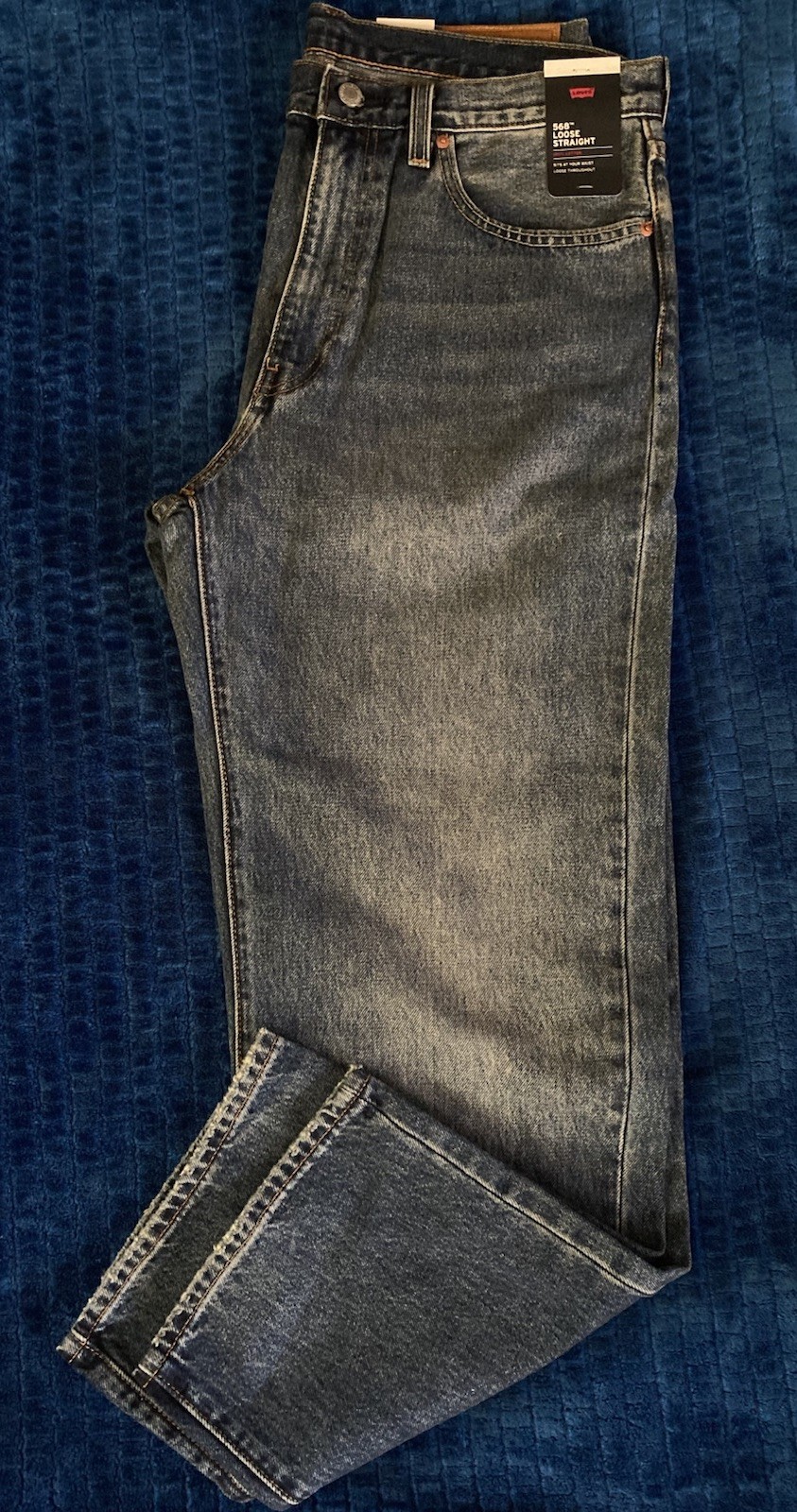 Levi’s 568 Loose Straight Men’s Jeans Medium Wash Baggy NWT! MSRP $98 Cotton
