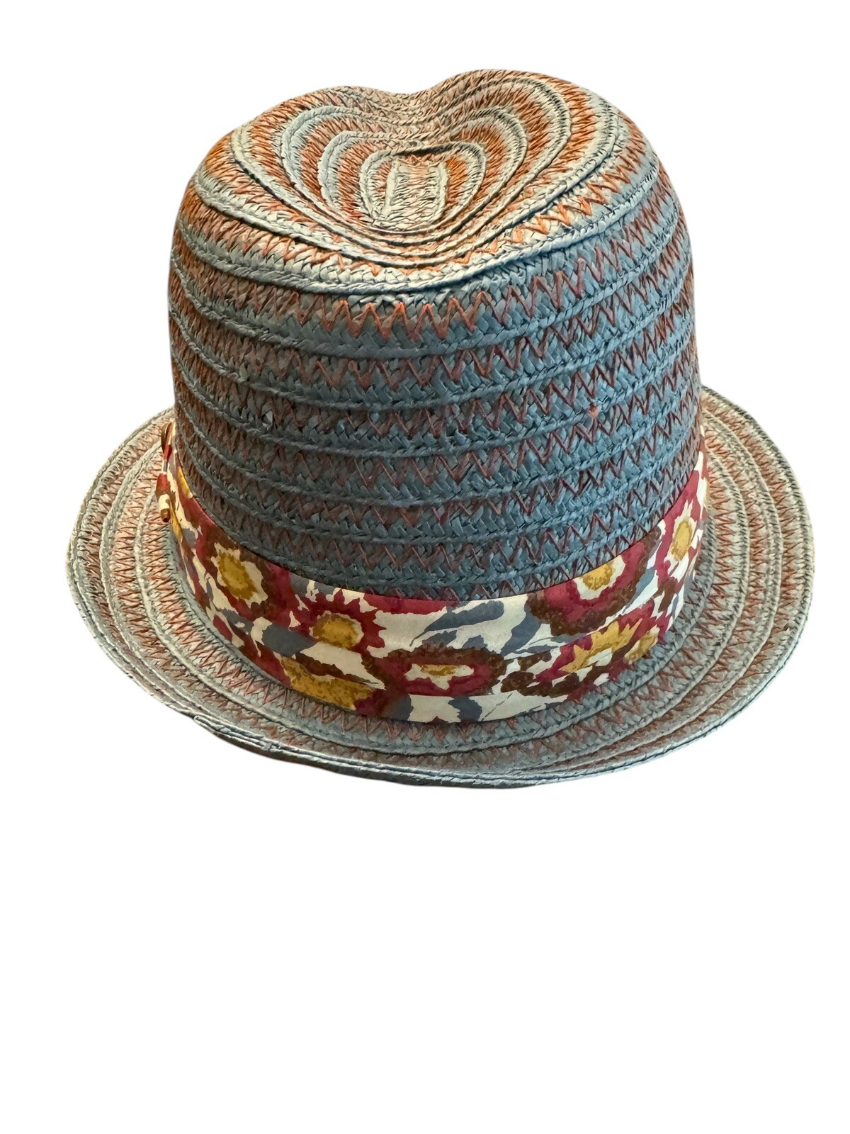 Pistil Fedora Paper Straw Woven Cap Hat Floral Band Casual Vacation