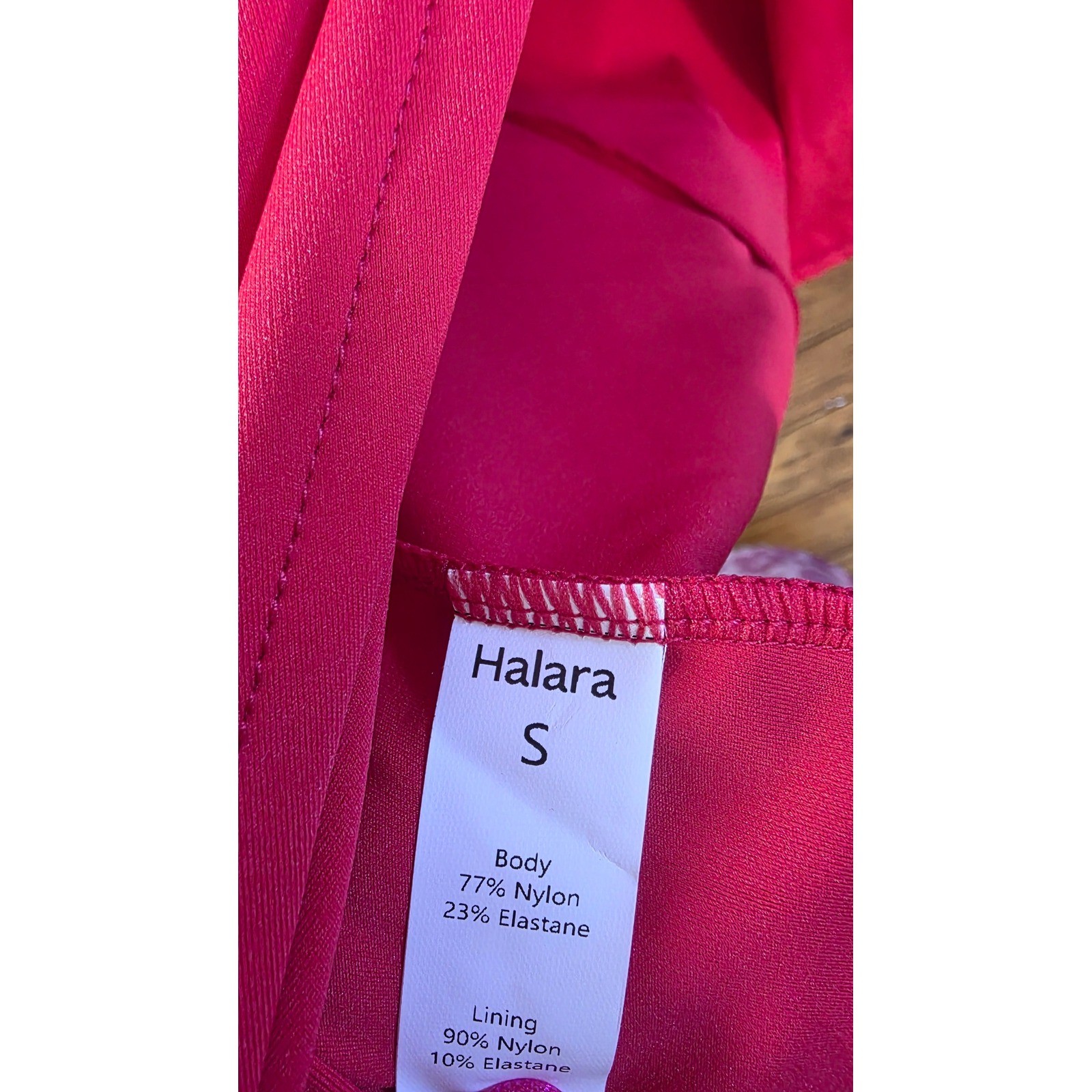 Halara Red Ruched Side Slit V-Neck Bodycon Midi Dress Small NWT