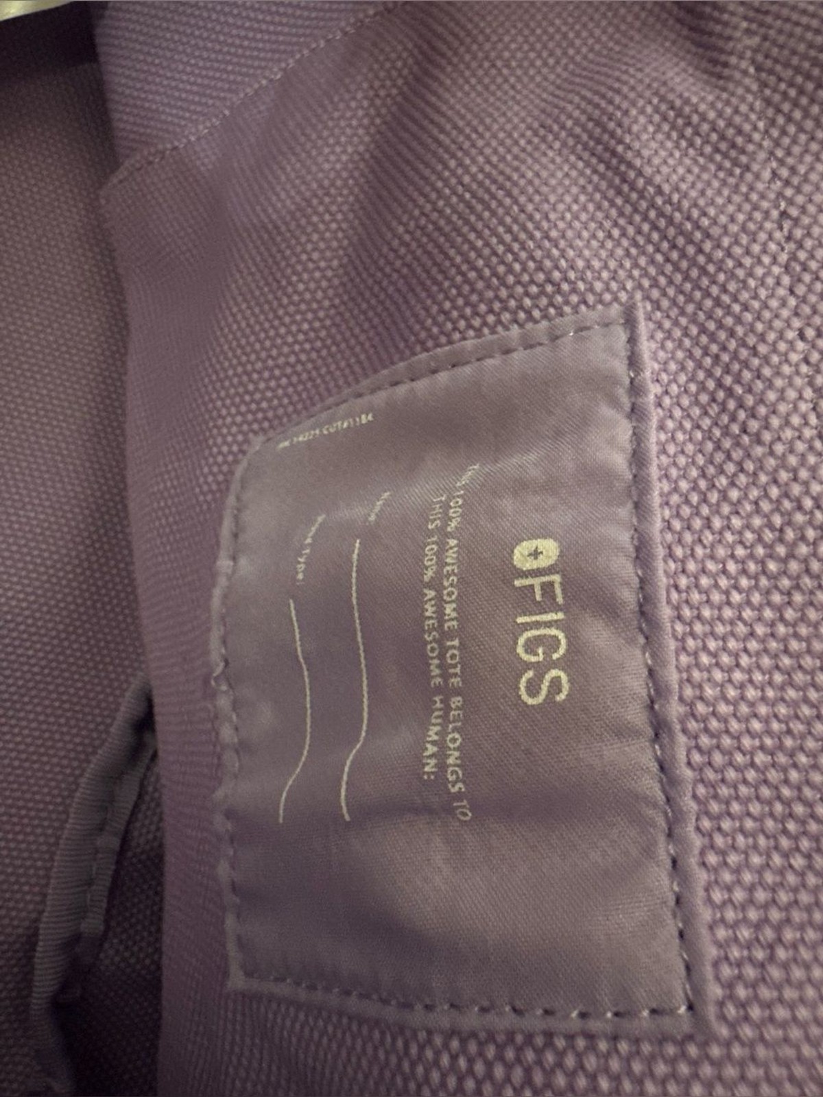 FIGS U Limited Edition Lilac Canvas Tote Bag