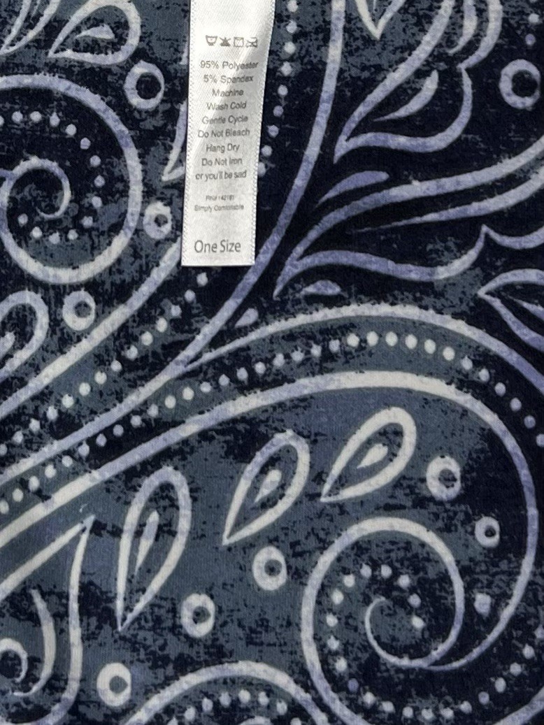 LuLaRoe Leggings OS One Size Unicorn Paisley BLUE Zen MANDALA Country Ships FAST