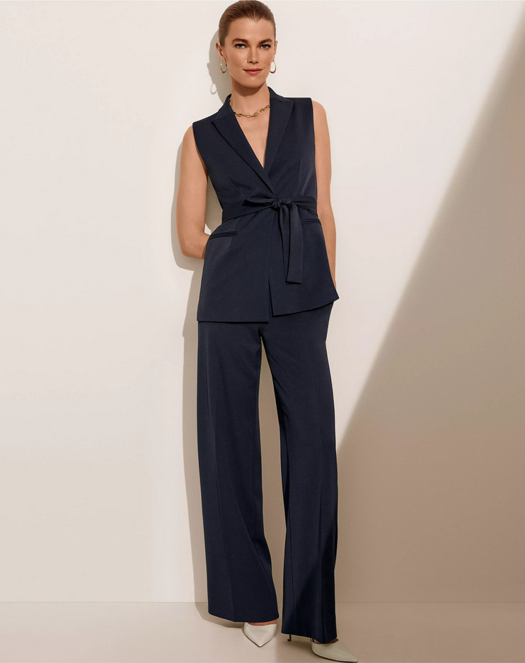 NEW ANN TAYLOR $129 NIGHT SKY WIDE LEG PANTS SZ 8