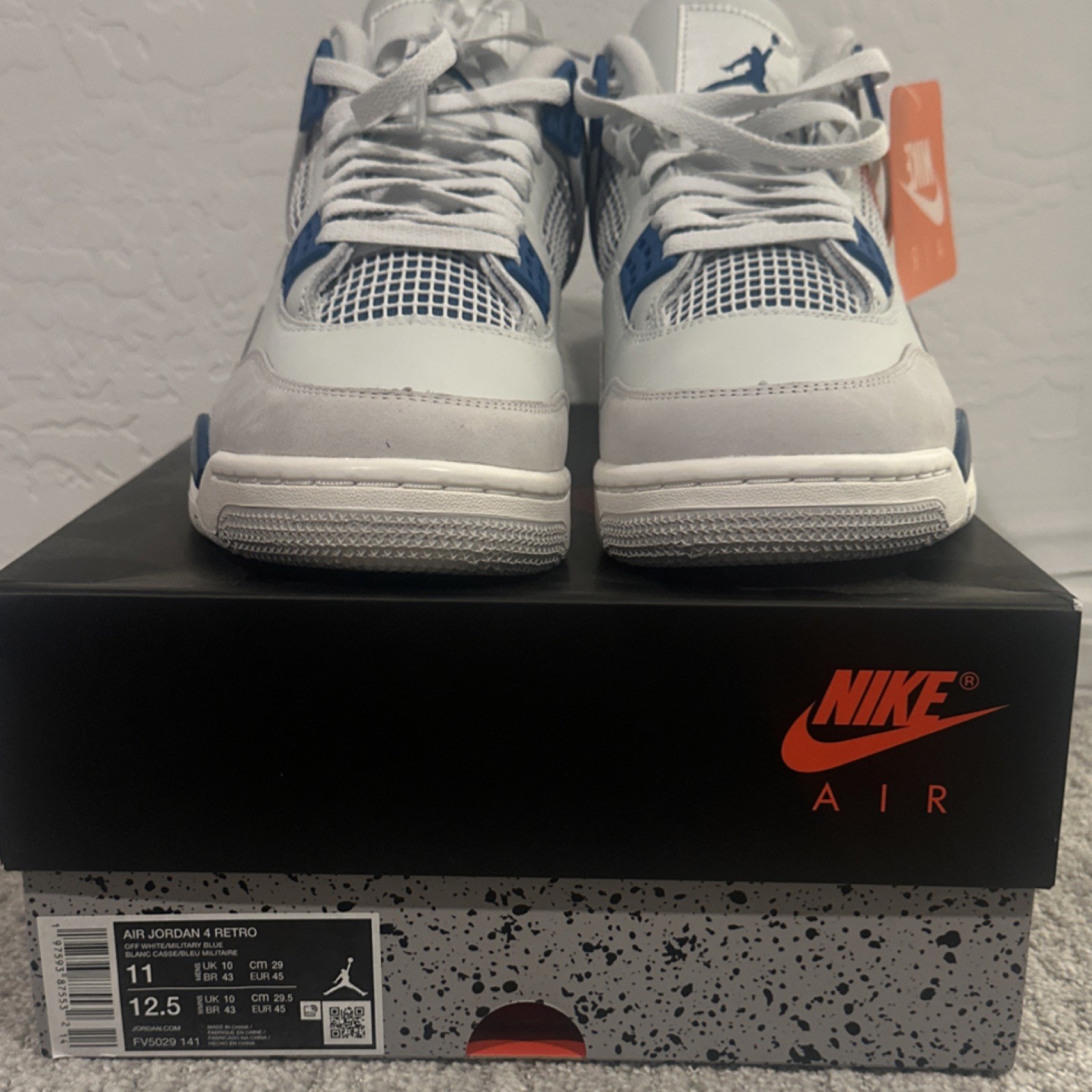 Jordan Air Jordan 4 Military Blue 2024 Men’s Leather Sneakers