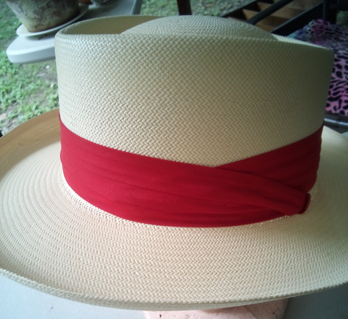 Dobbs Fifth Avenue XL Kingston Natural Shantung Straw Hat~Gambler Shape~Panama