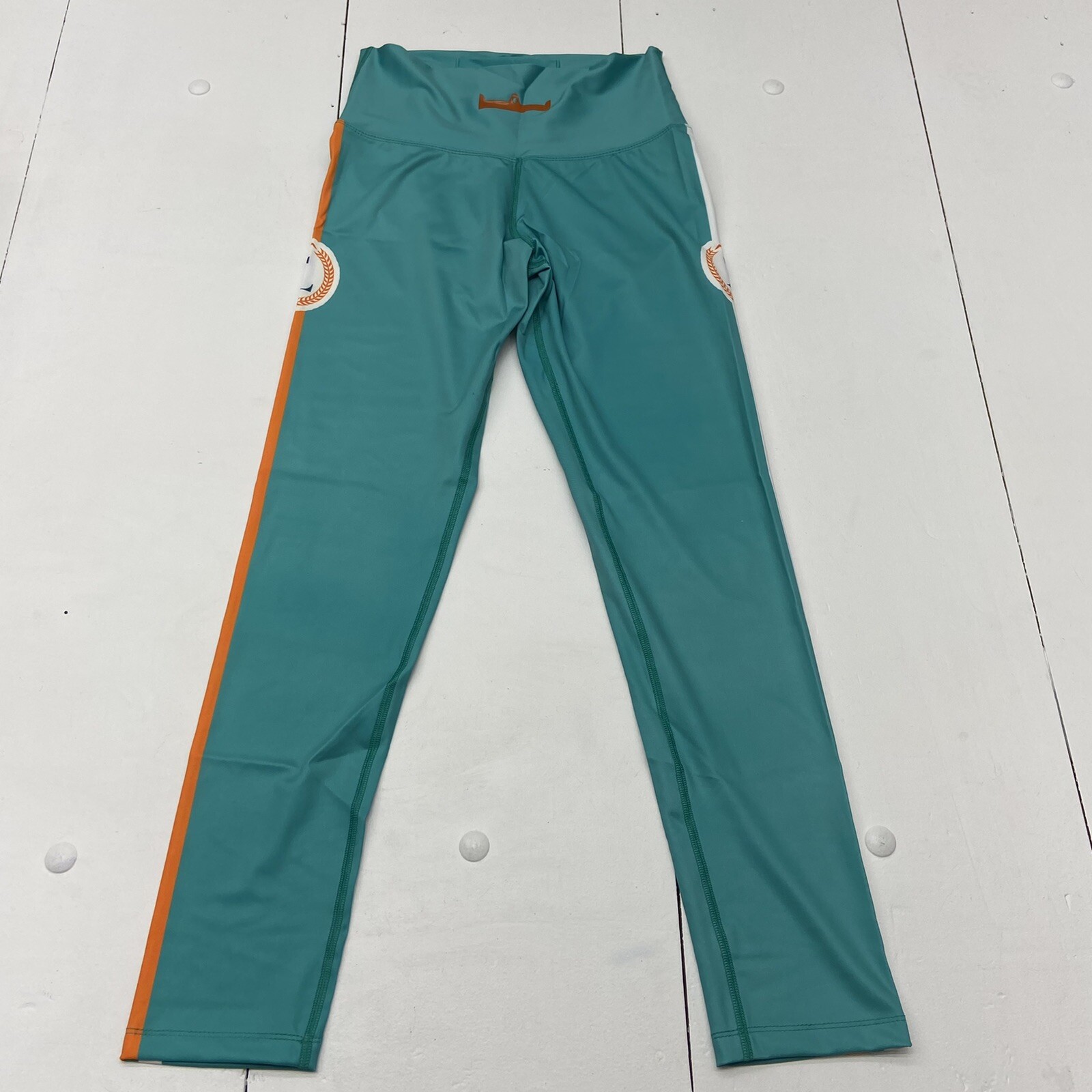 Royal Look Green Screen Printed Leggings Miami Women Size Small NEW