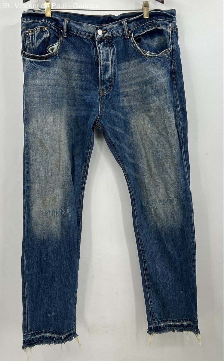 MNML Straight Leg Button Fly Jeans Men’s 40 Blue Streetwear