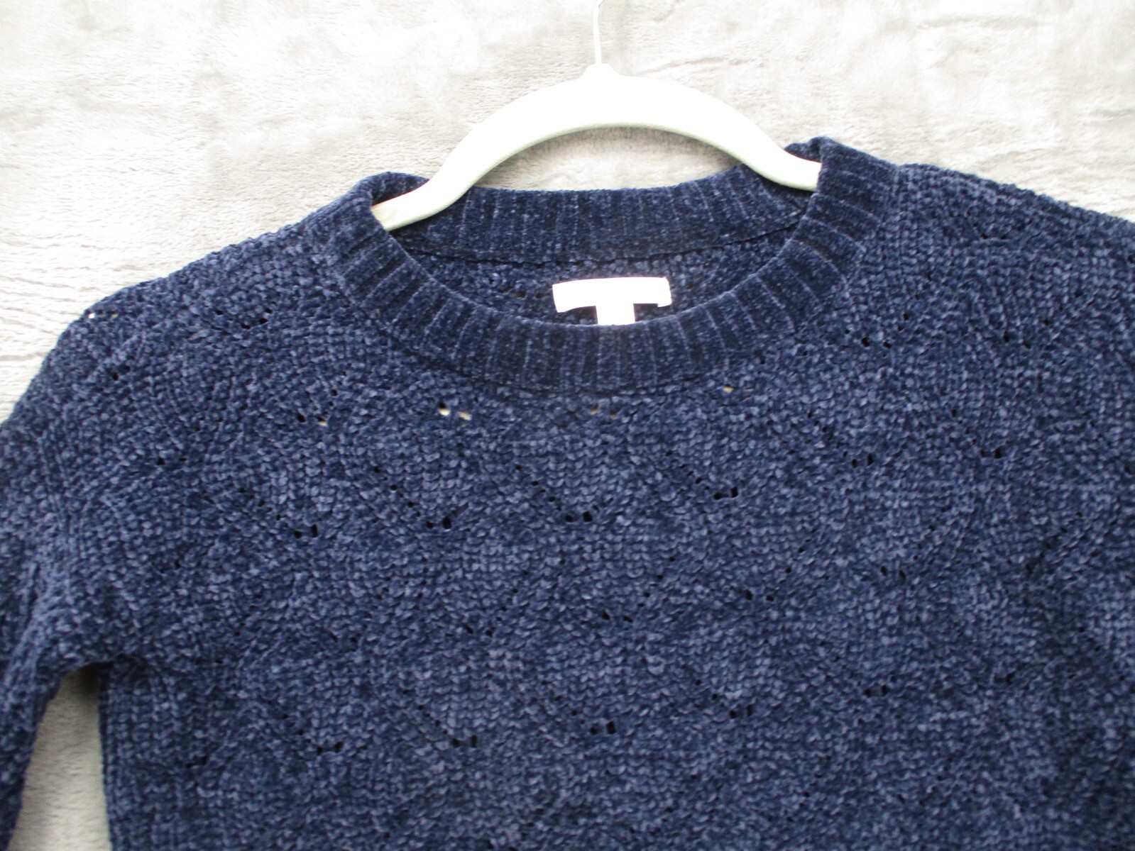 LC Lauren Conrad Sweater Women’s X-Small Navy Blue Crew Neck Tight Knit
