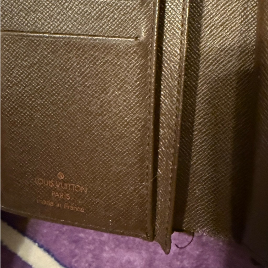 Louis Vuitton Authentic Damier Ebene French PM Brown Wallet M10044