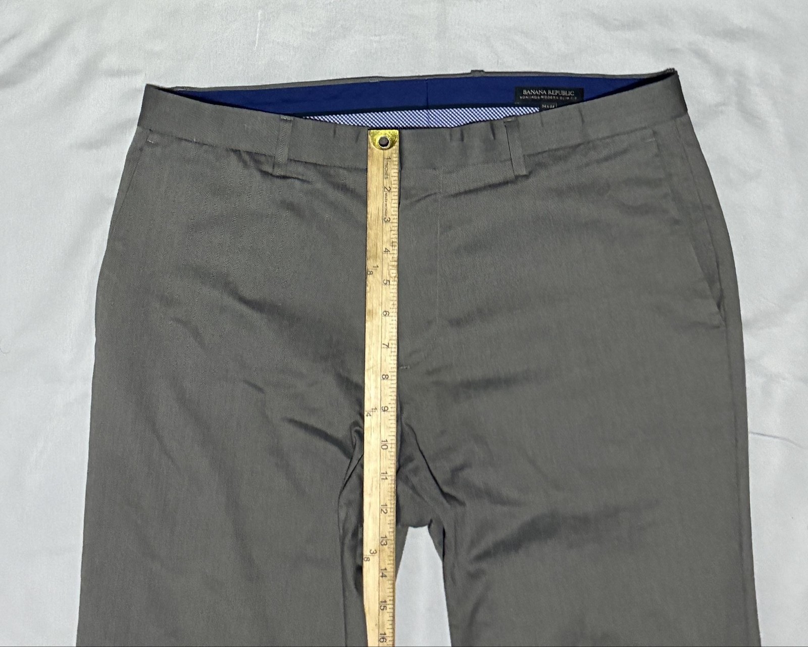 Banana Republic Pants Mens 34×34 Gray Herringbone Dress Slacks Lightweight Slim
