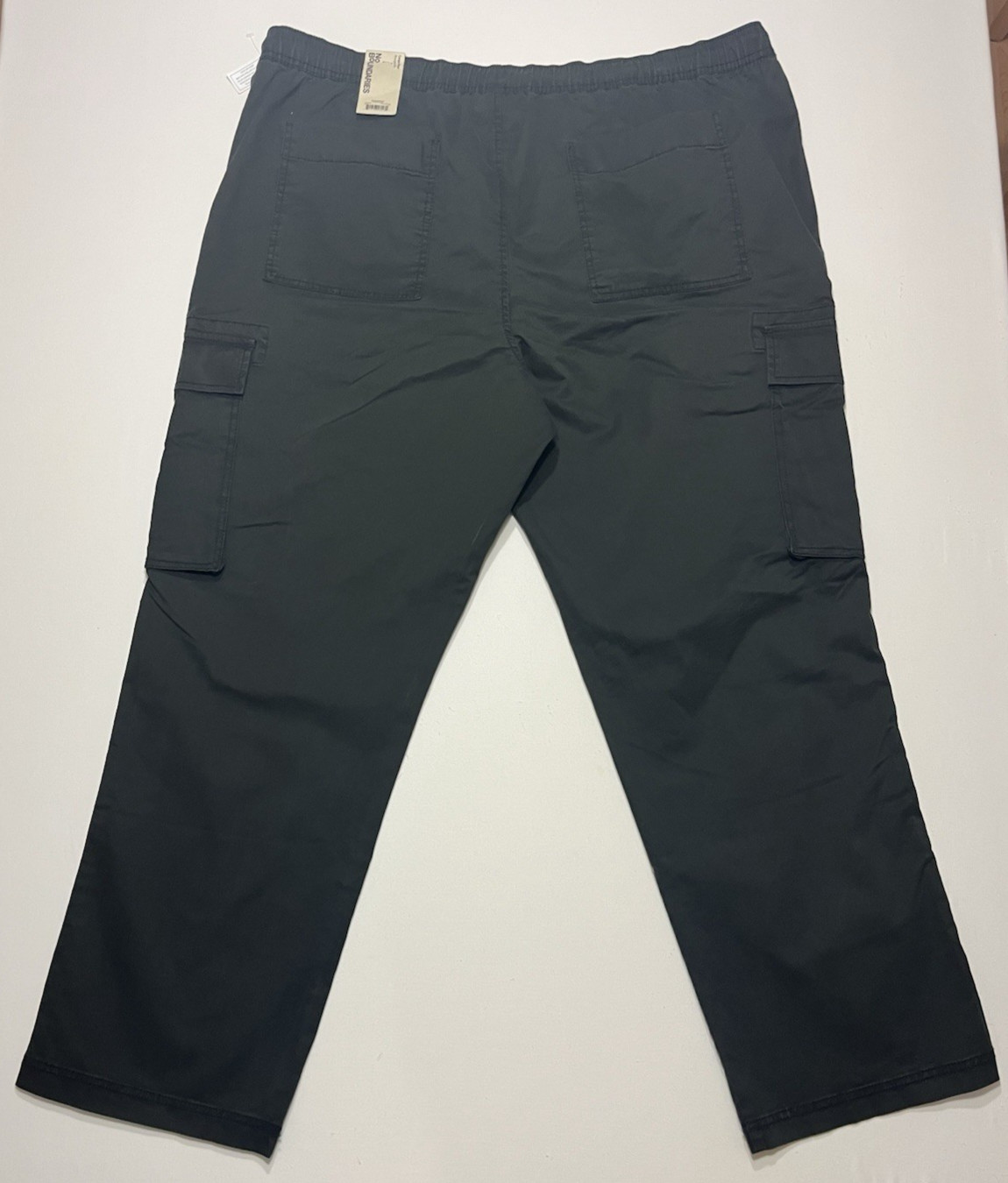 No Boundaries Men’s Cargo Pants Size 2XL (44-46) Elastic Waist – Grey Shadow NEW