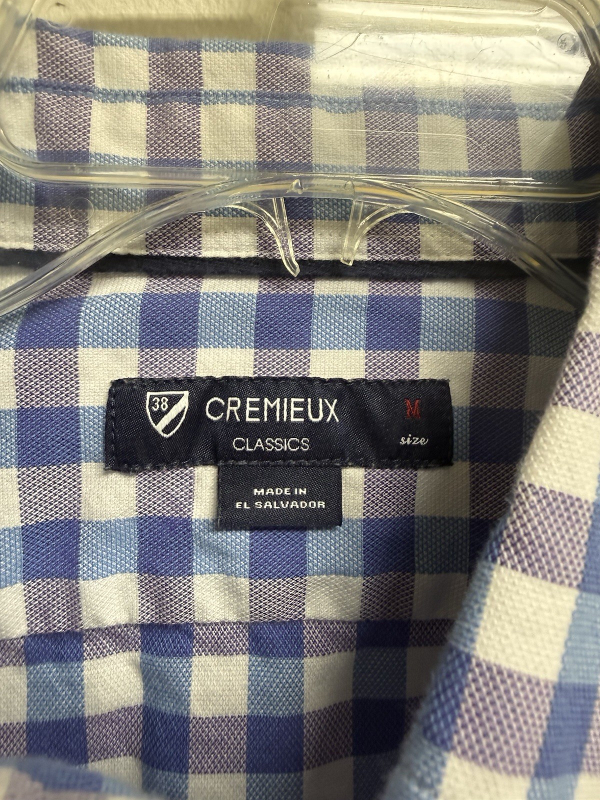 Cremieux men’s Blue Plaid Button-Down Shirt size M