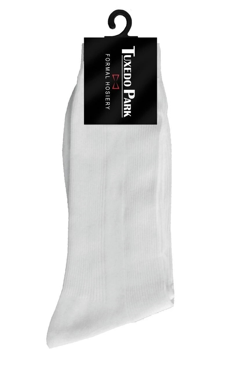 NEW Men’s White Thin Tuxedo Formal Dress Socks Formal Hosiery Free ship