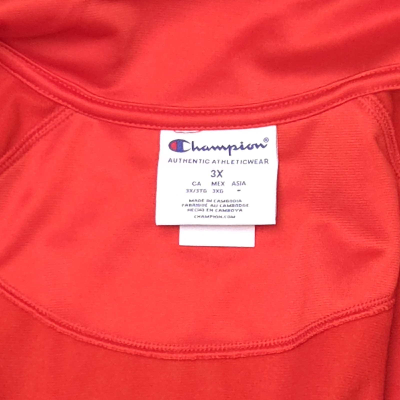 Champion Men’s 3X Retro Style Track Jacket Red NWT