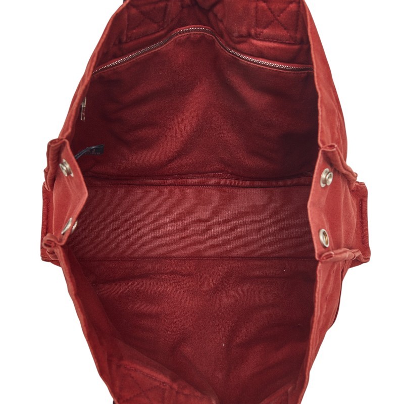 Hermes Vintage Fourre Tout MM TOTE Bag.canvas red from JAPAN.