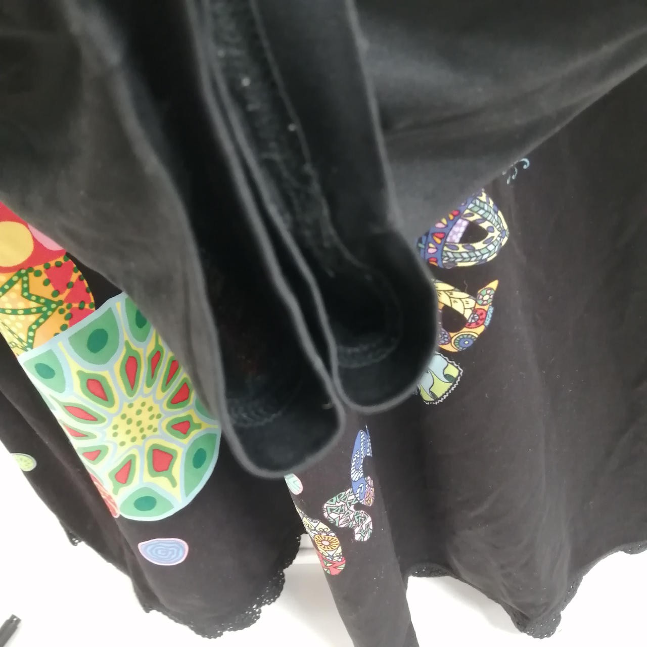 TOKUKO1ER VOL Black Tunic M Top Blouse Shirt Casual 28.7in
