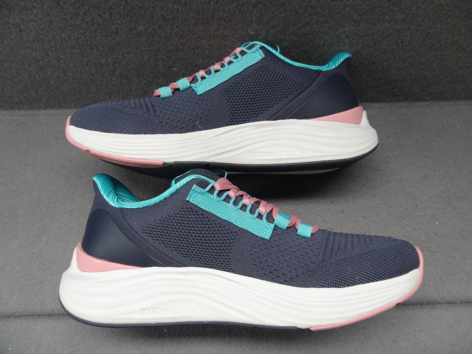 Kuru Women 10 M Atom 2 Sneakers Night Blue Teal Lace-Up Comfort Cloud 211106100