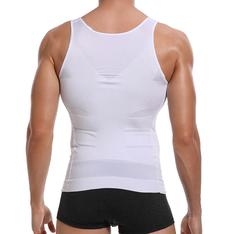 Men Slimming Body Shaper Chest Tummy Compression Shirt Fajas hombre Shapewear