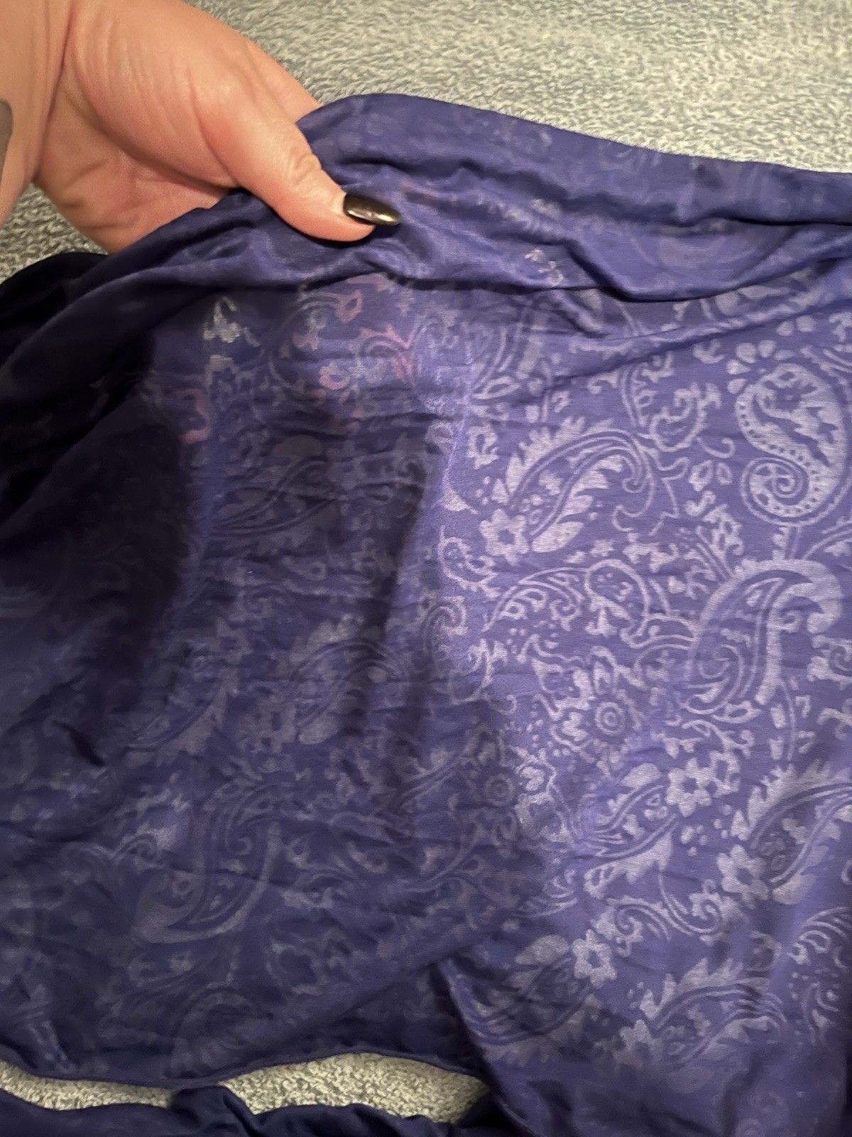 Cobalt Paisley Infinity Scarf Polyester Rayon Women’s Hand Wash Only