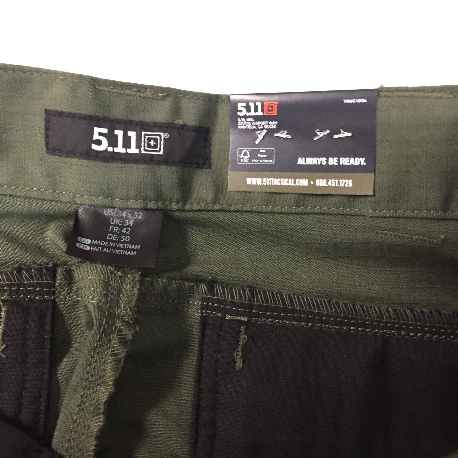 5.11 Tactical Stryke Pant Mens Tdu Green Flex-Tac Ripstop Cargo 74369