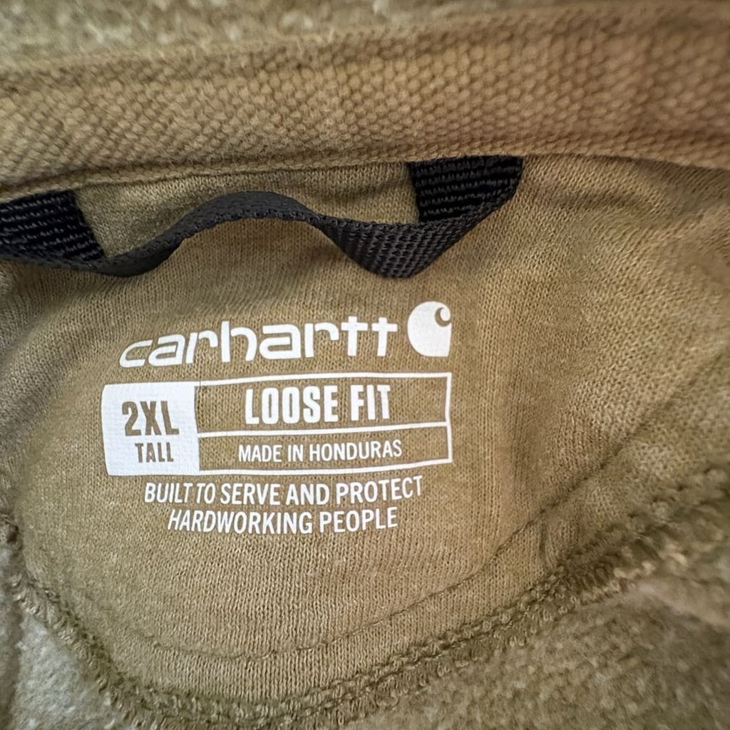 Carhartt Midweight Logo Graphic Hoodie in Army Green