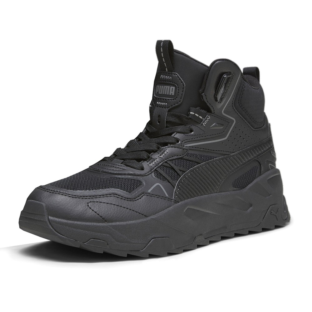 PUMA Trinity Mid Hybrid Lace Up Mens Black Sneakers Casual Shoes 39232701