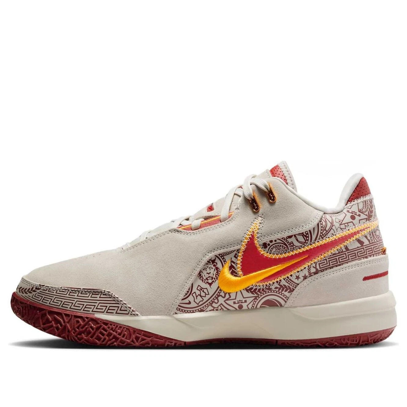 Nike Lebron US 14 Men’s Light Bone Gold Red Rare NXXT Gen AMPD FZ7890 001 NIB