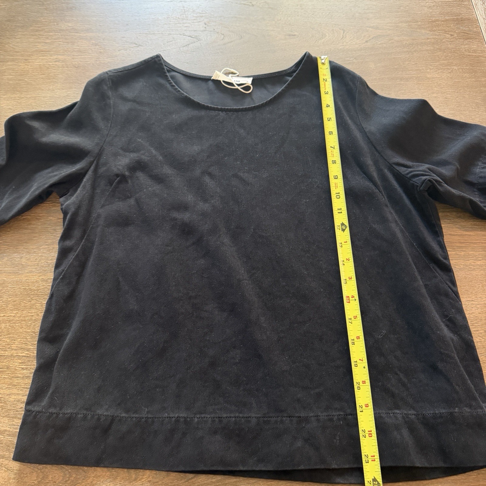 Everlane Black Tencel Lyocell Tee Blouse Womens Short Sleeve Minimalist medium