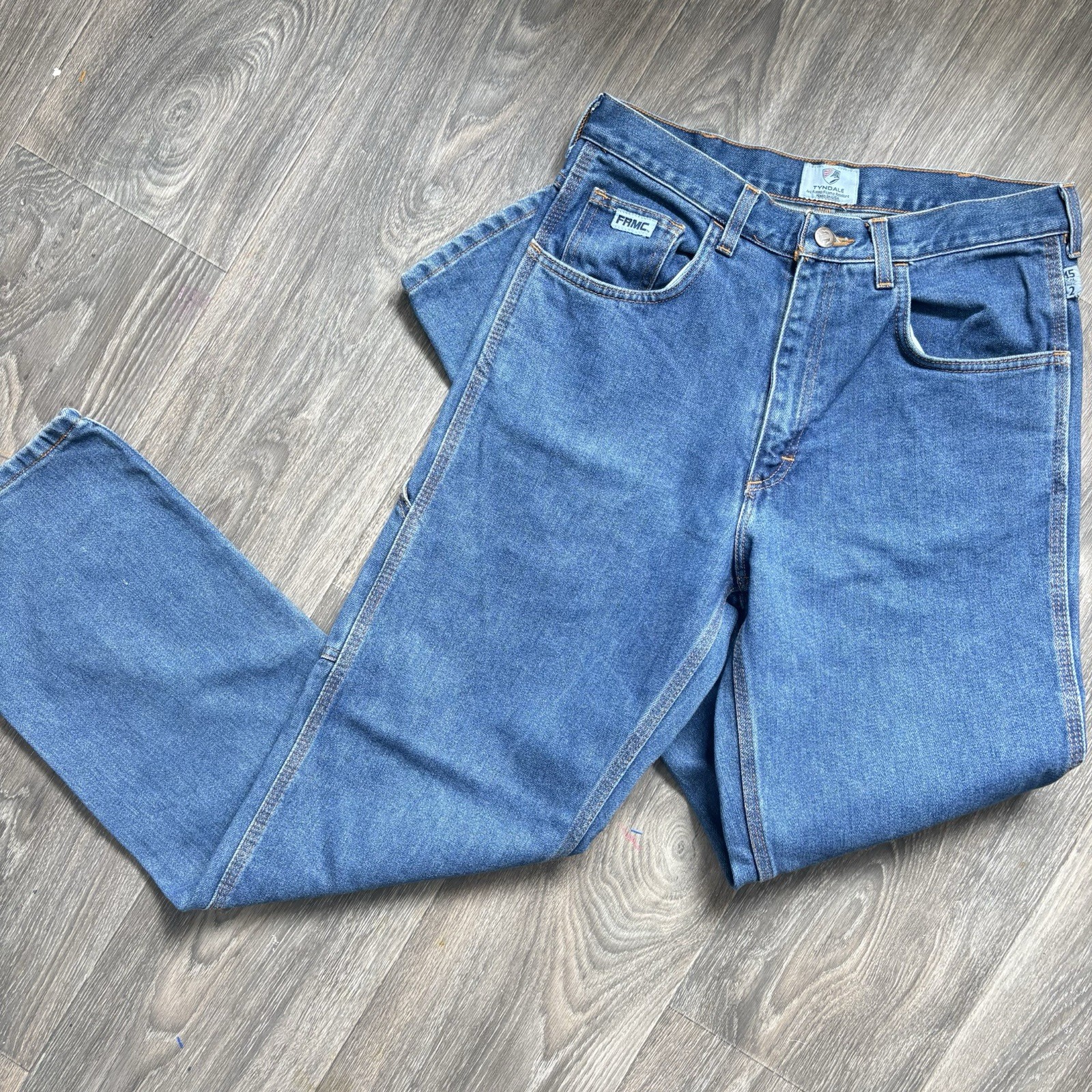 Tyndale FR Work Pants Jeans F290T Mens Size 31×32 CAT2 NFPA 2112 Cargo Relaxed
