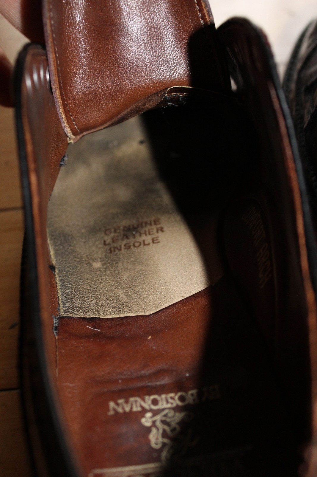 Vtg Bostonian Crown Windsor 9.5 D Leather Wingtip Oxford Dress Shoes Land Laster