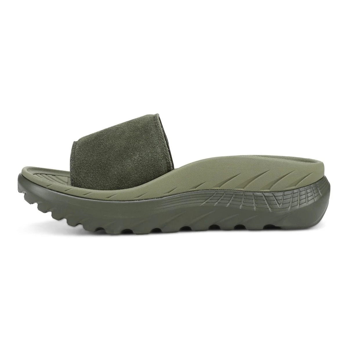 ON SALE ~ VIONIC Unisex Rejuvenate Recovery Sandal in Olive Moss Suede NWB