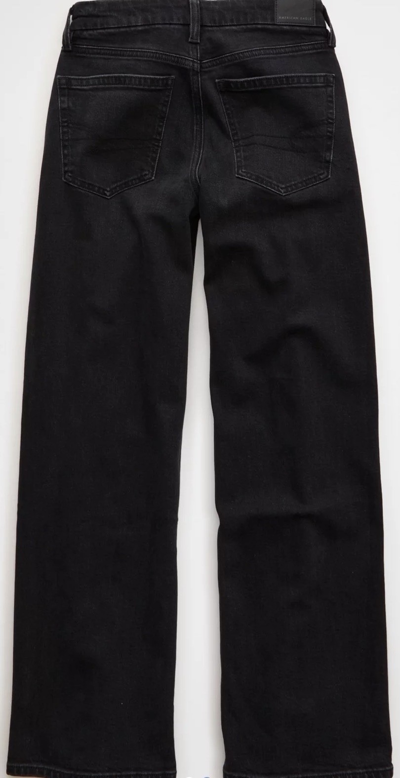 American Eagle Outfitters Women’s Black Straight Jeans Mid Rise Stretch 5-Pocket