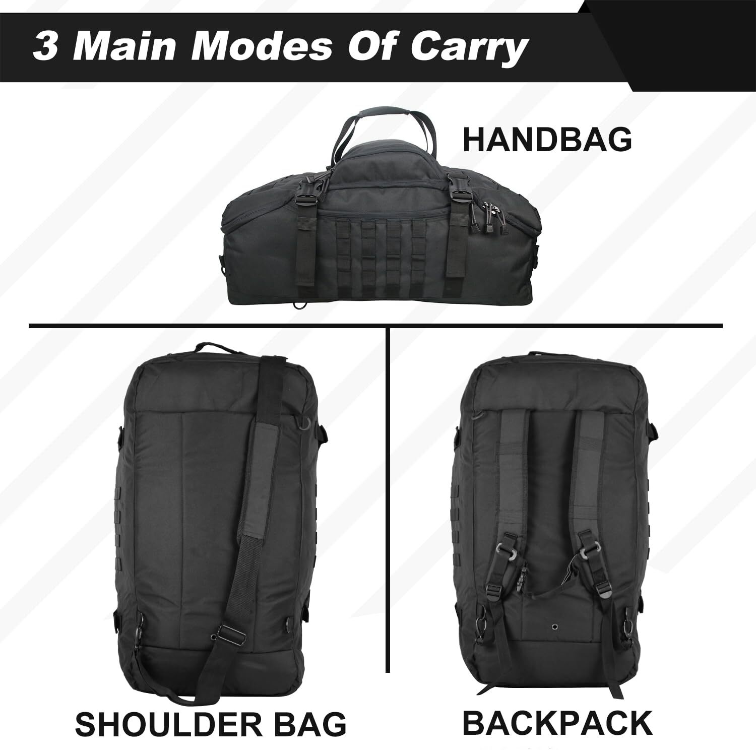 3 In 1 Tactical 30L Military Backpack Ideal for Travel Gym and Deployment
