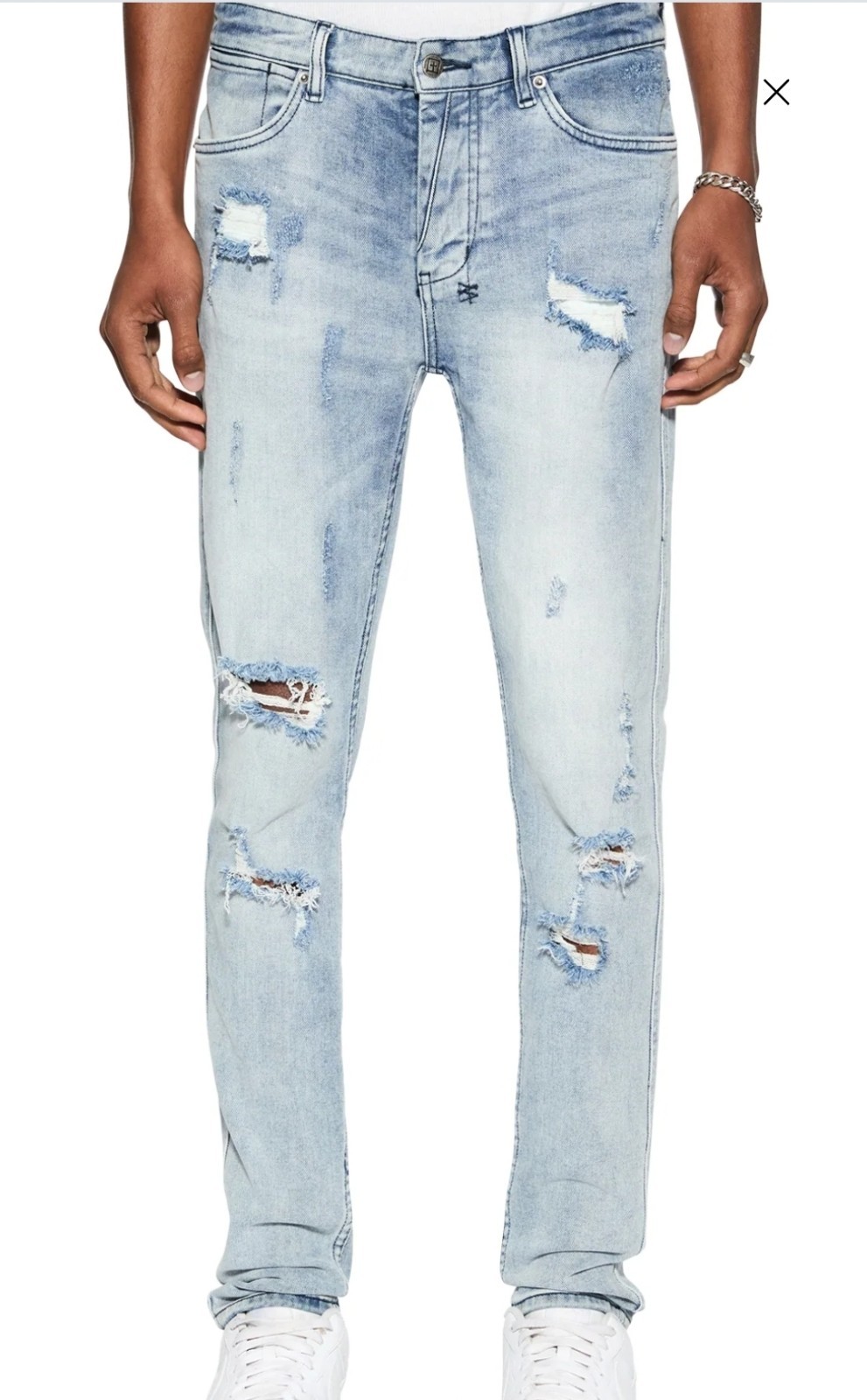 Ksubi Van Winkle 098 Trashed Dreams Stretch Jeans Distressed Embroidered Size 30