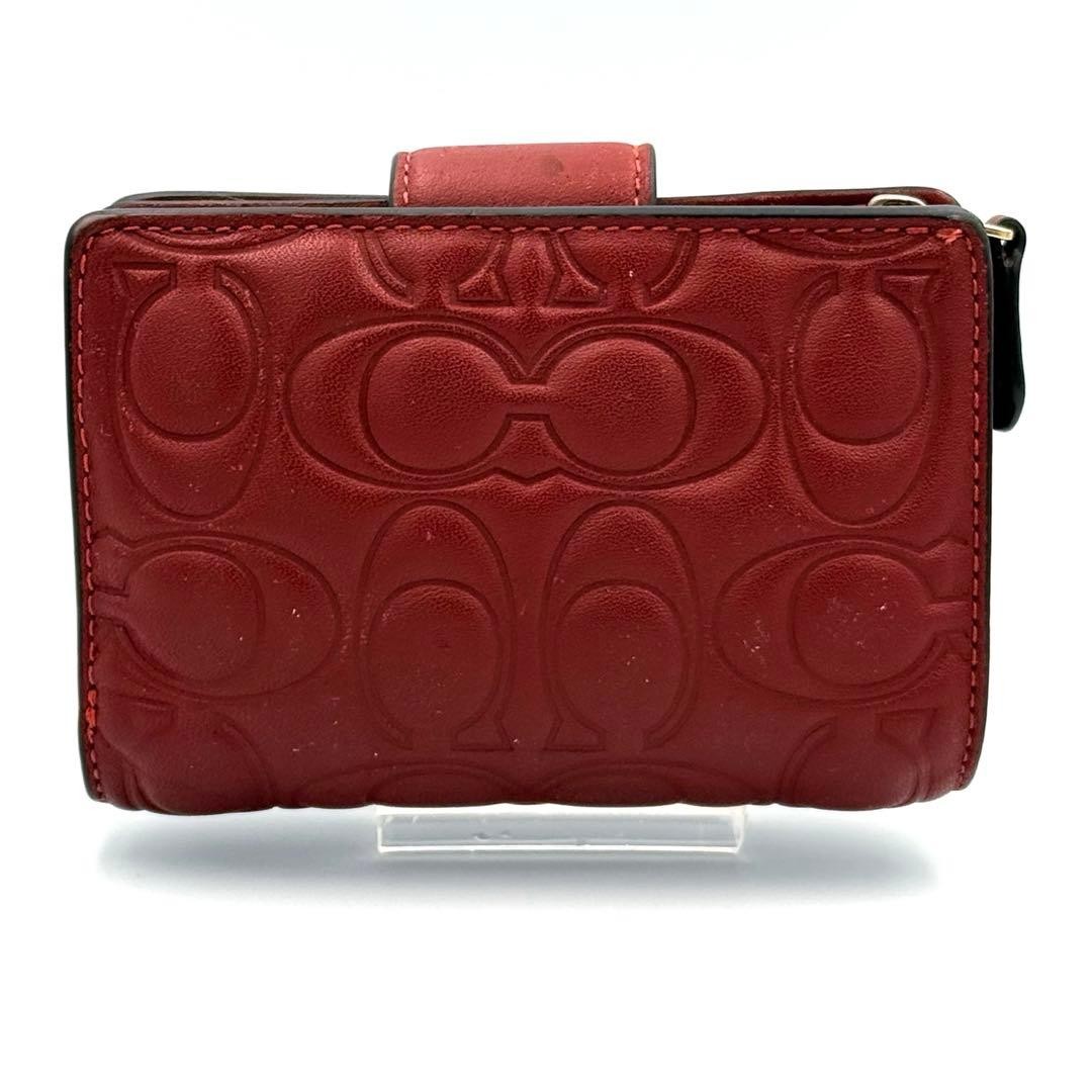 COACH Two-Fold Wallet Zip Wallet CM241 Cherry