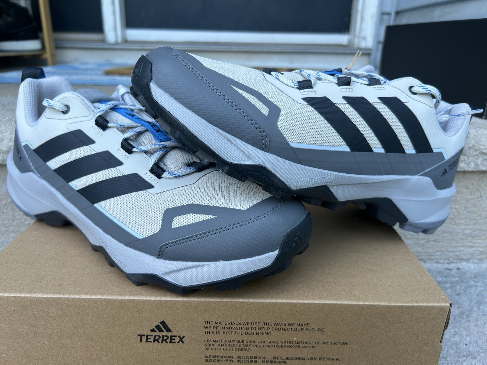 adidas Terrex Skychaser Ax5 Hiking Mens Grey Sneakers Athletic JR3975