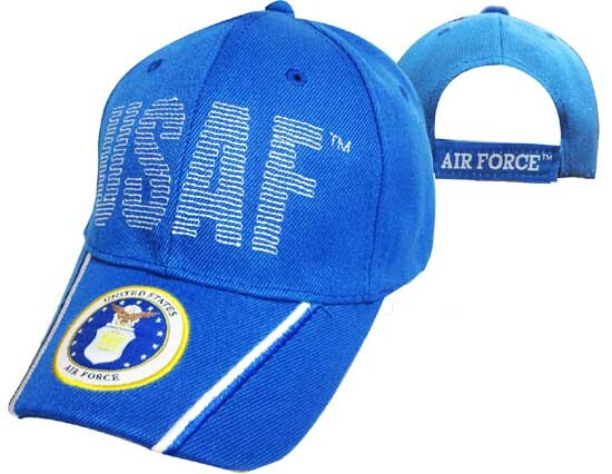 Navy Blue United States US Air Force USAF Military Logo Cotton Cap Hat Caps Hats