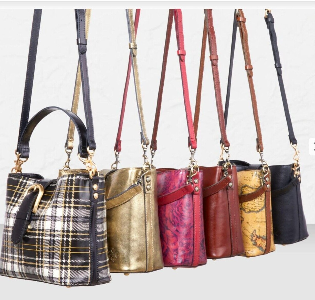 Patricia Nash Irving Leather Satchel with Crossbody Strap CHOOSE COLOR from menu