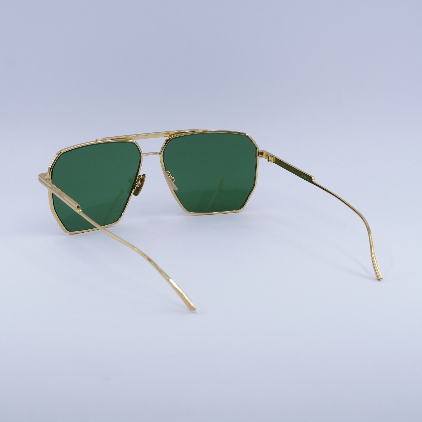 New Authentic BOTTEGA VENETA BV1012S 004 Gold/Green 60-13-145