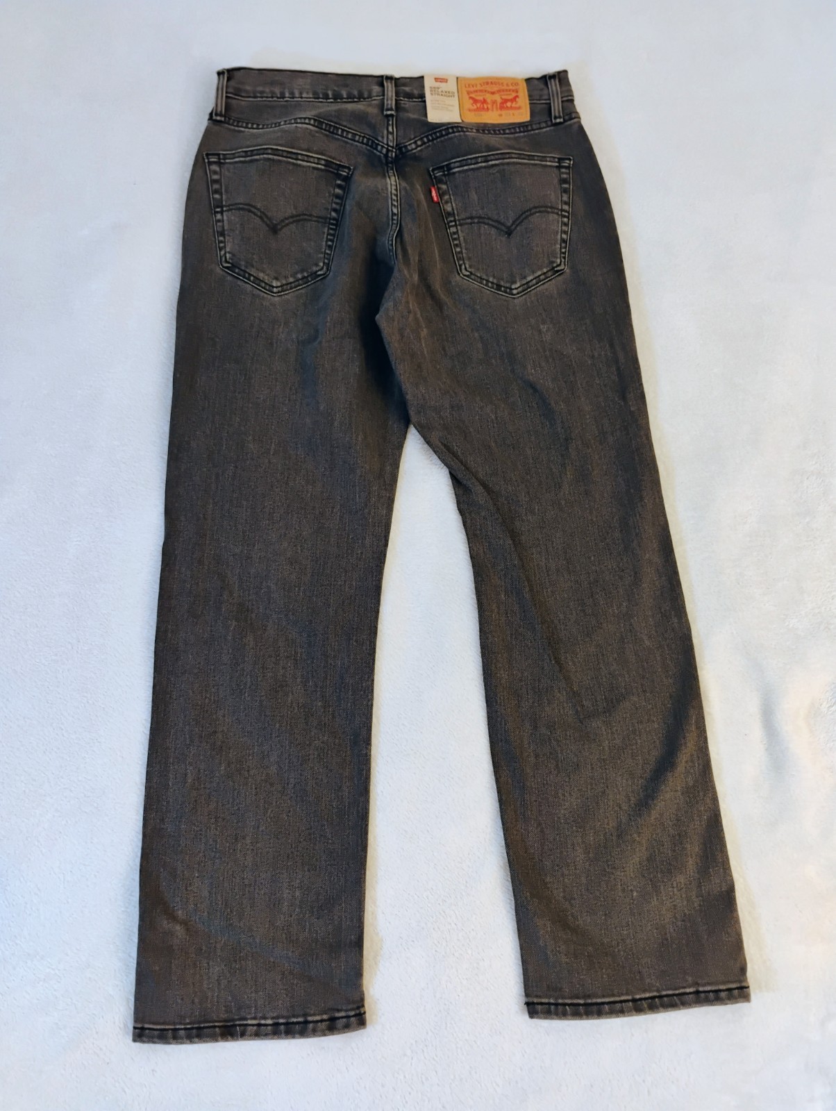 New 33×32 Levi’s 559 Stretch Jeans in Grey ~ Straight Relaxed Stretch 65% cotton