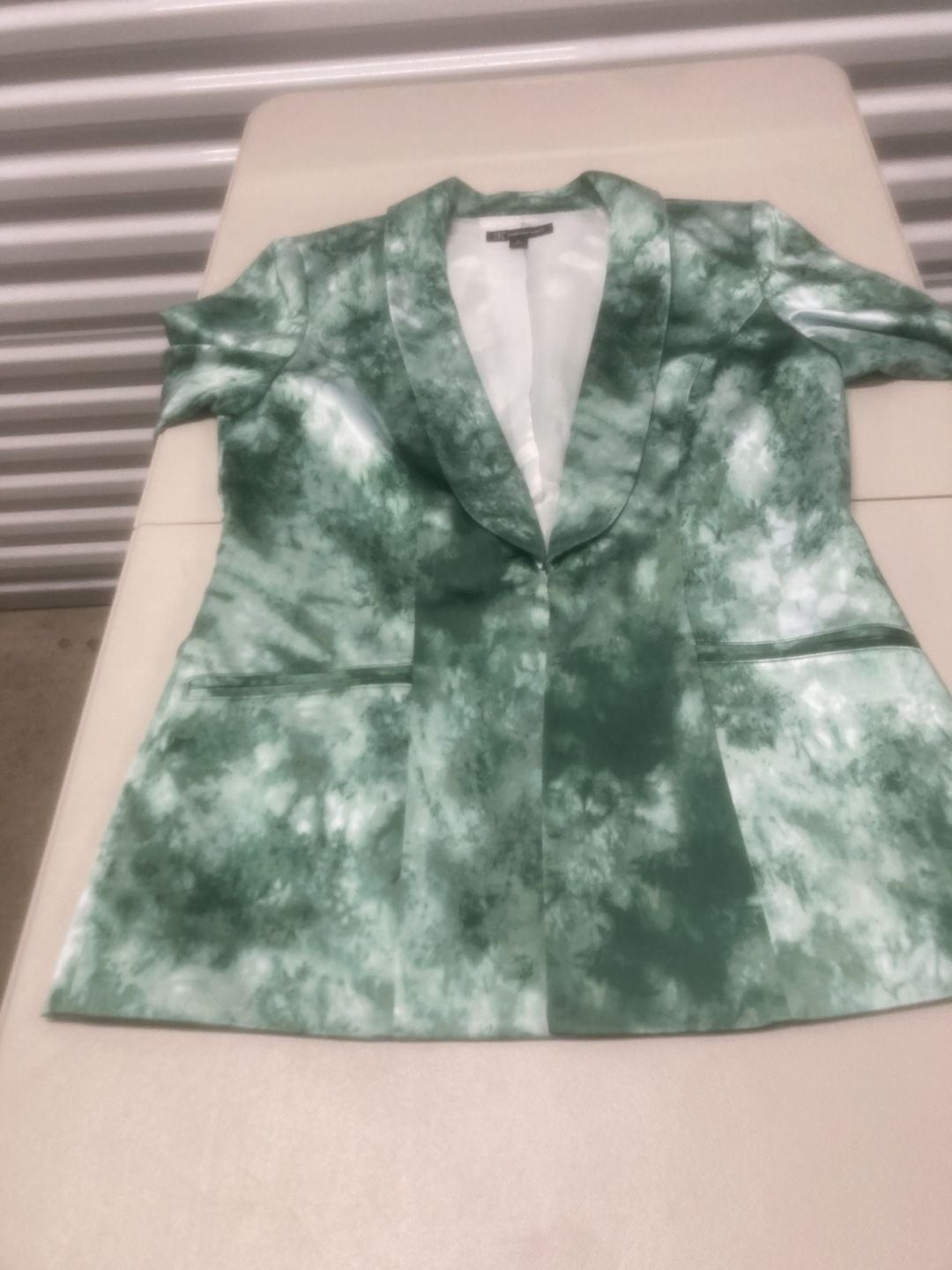 I.N.C. International Concepts Green Tie-Dye Satin Blazer