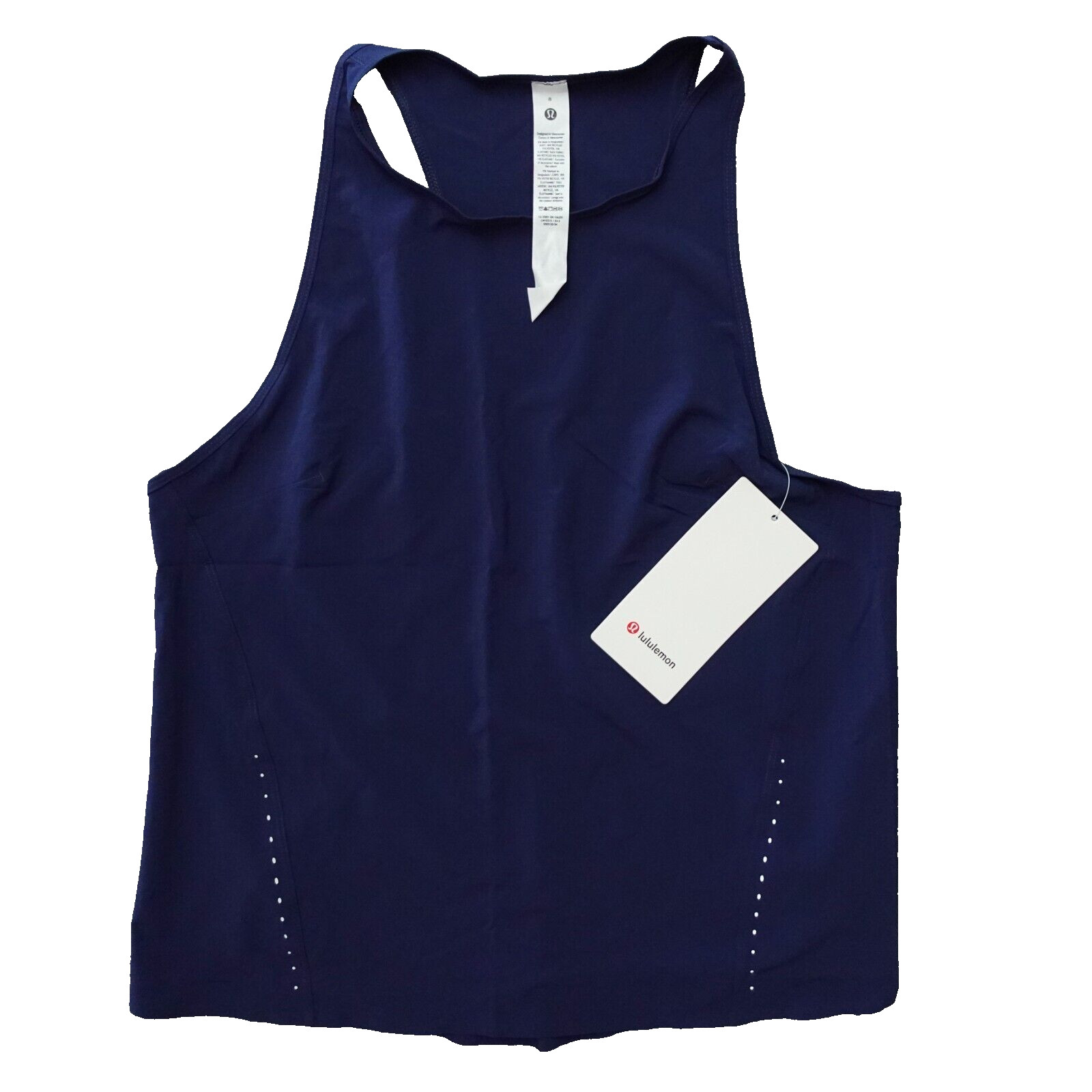 Lululemon Lightweight Stretch Run Tank Racerback NISE Night Sea Navy Blue size 8