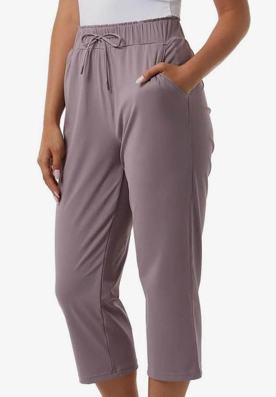 32 Degrees Cool Women’s Nylon Lux Capri, Purple, XL