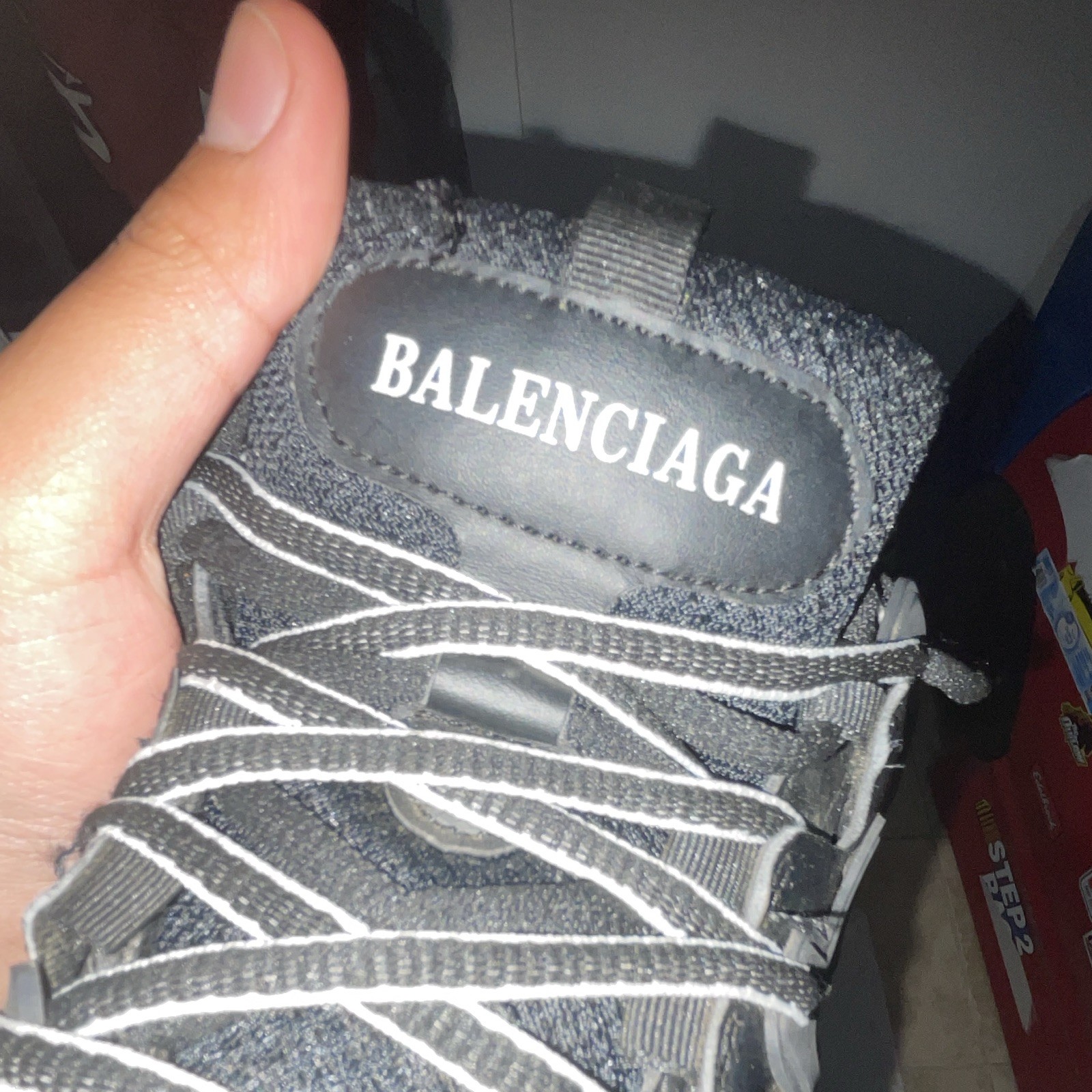 Balenciaga Track Men’s Black/Gray Low Top Lace-Up Athletic Sneakers