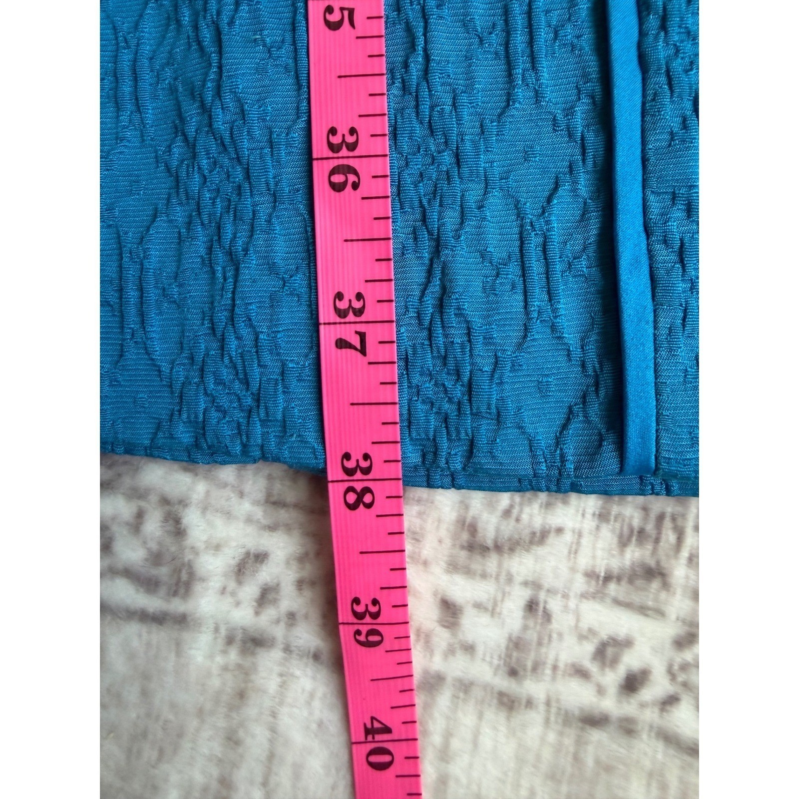 Adrianna Papell Blue Matelasse Sheath Dress Cap Sleeve Textured Size 6