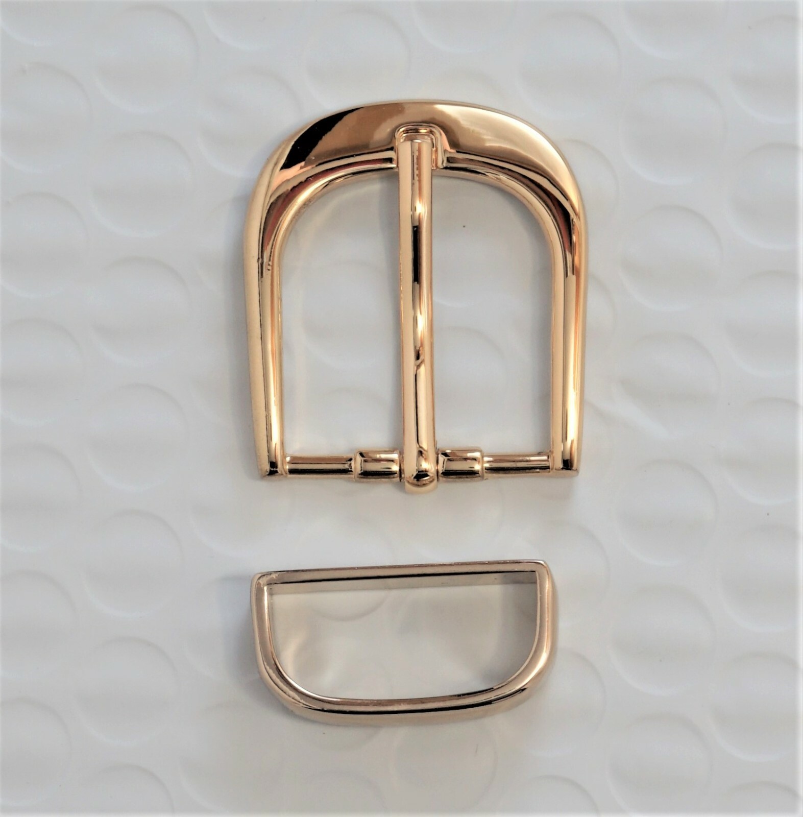 1 inch(25mm)BUCKLE+KEEPER SET(#211g) GOLD COLOR BONUS RIVETS USA.