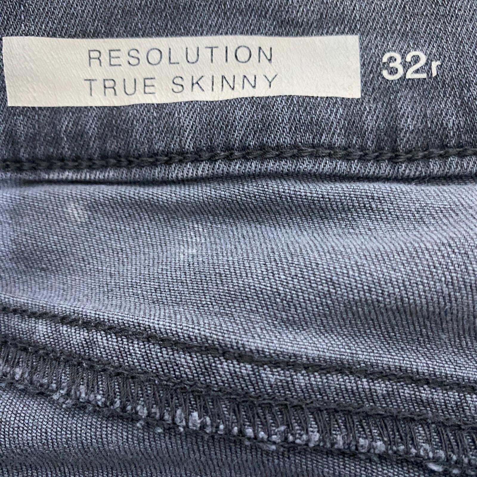 GAP Jeans Womens 32 Gray Resolution True Skinny Stretch Distressed High Rise
