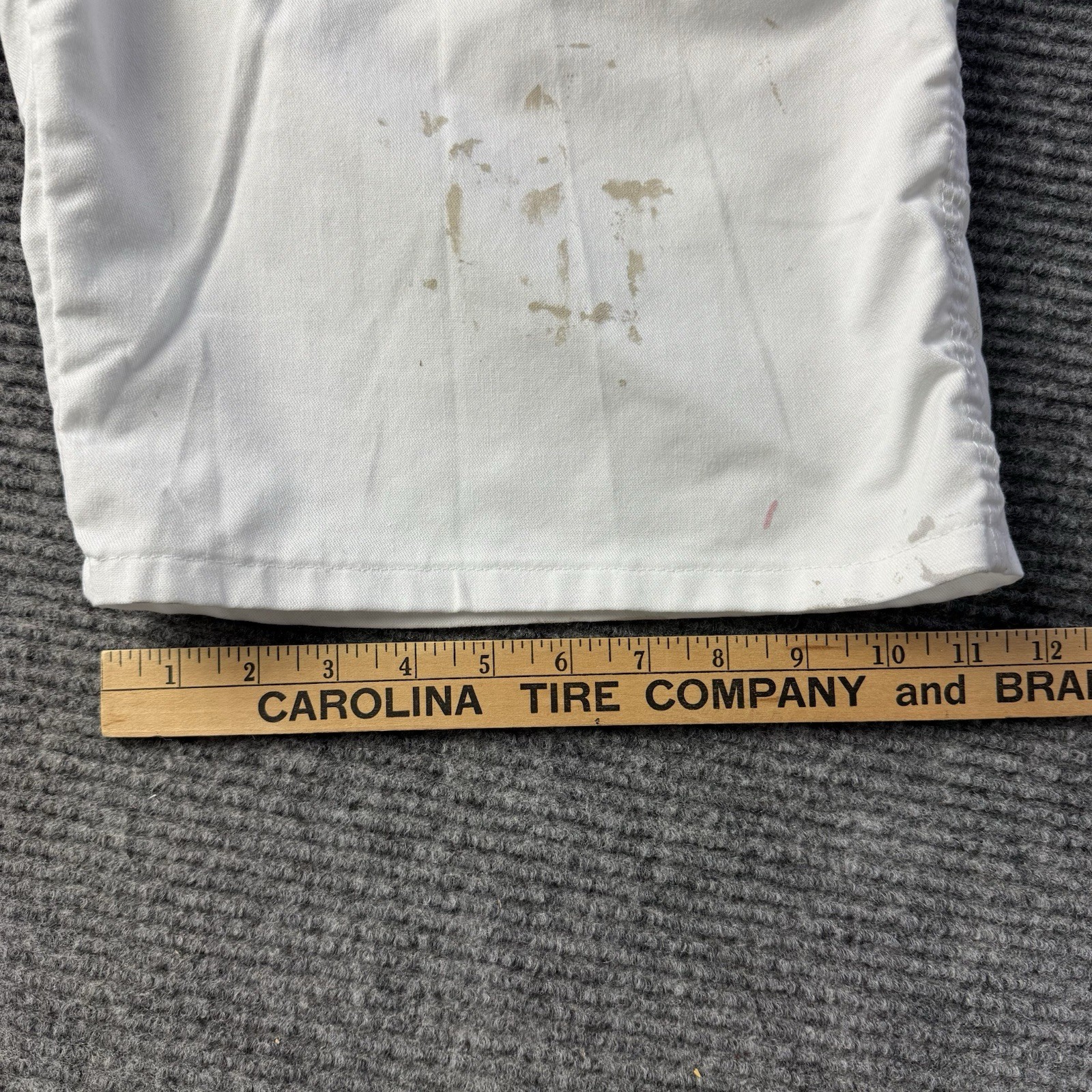 Dickies Paint Carpenter Shorts White Distressed Painted Size In Pictures