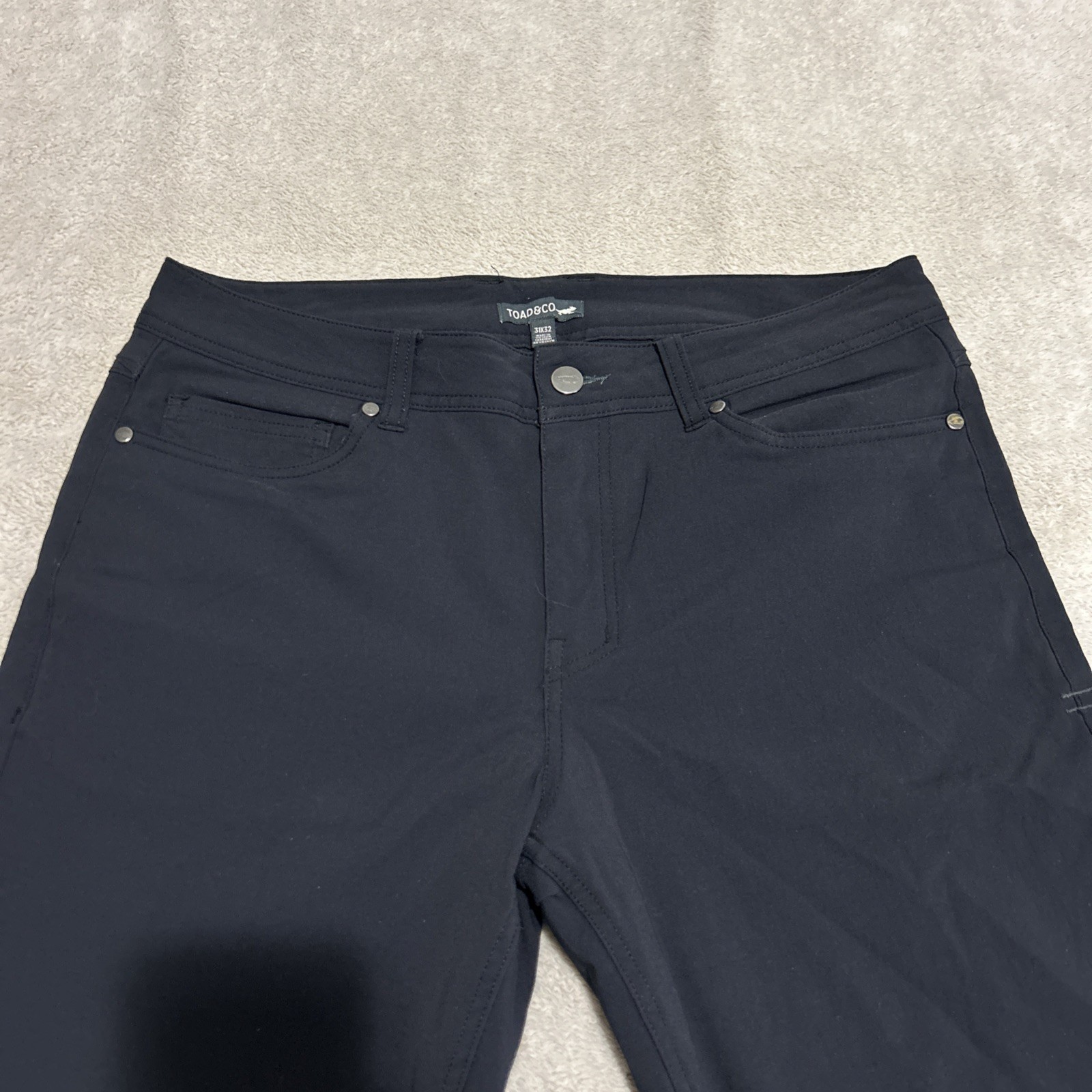 Toad & Co Quick Dry Rover 5 Pocket Lean Pants Black Men’s Size 32×32